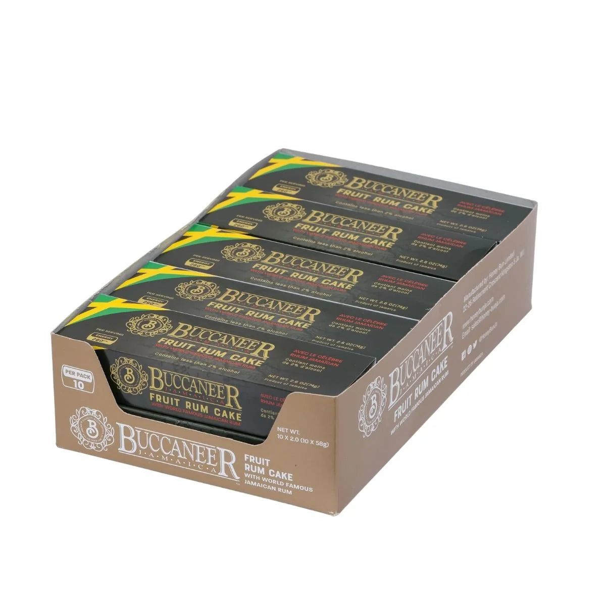 Honey Bun Buccaneer Fruit Rum Cake,(10 Pack)